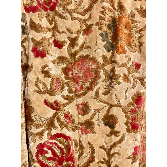 Vintage Velvet Floral Carpetbag Tapestry Coat Velvet 1960s ~ Unsized S/M - Picture 6 of 8